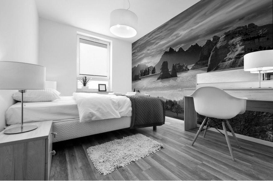 JURASSIC SEDONA bw Mural print