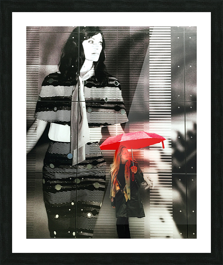 RED UMBRELLA Picture Frame print