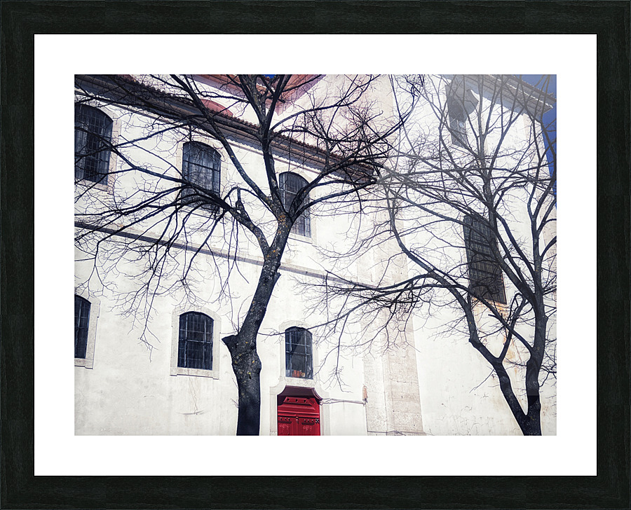 WHITE CHURCH Picture Frame print