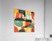 Urban Geometry Retro Shapes Dynamic Pattern Acrylic Print