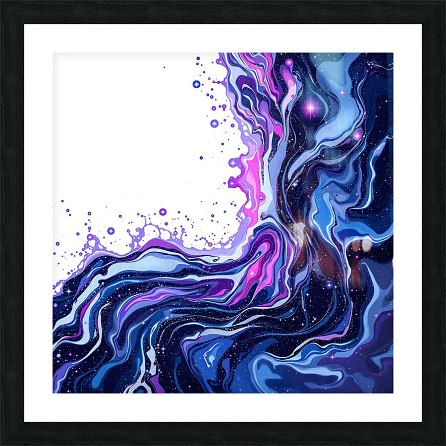 Stellar Tide Cosmic Liquid Galaxy Flow Picture Frame print