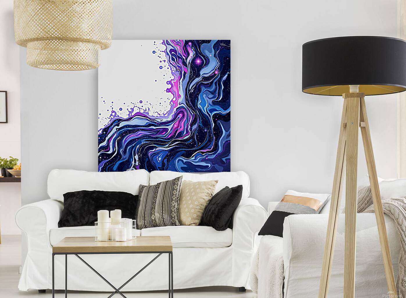 Stellar Tide Cosmic Liquid Galaxy Flow Reproduction
