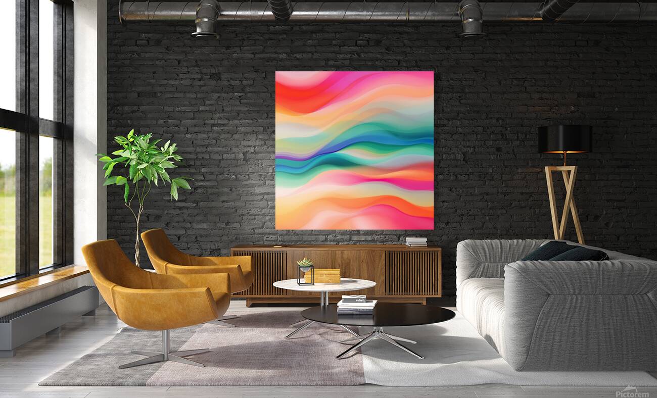Vibrant Abstract Color Fields Flow Harmony Reproduction