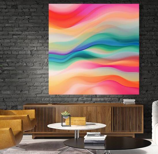 Vibrant Abstract Color Fields Flow Harmony by HASAG