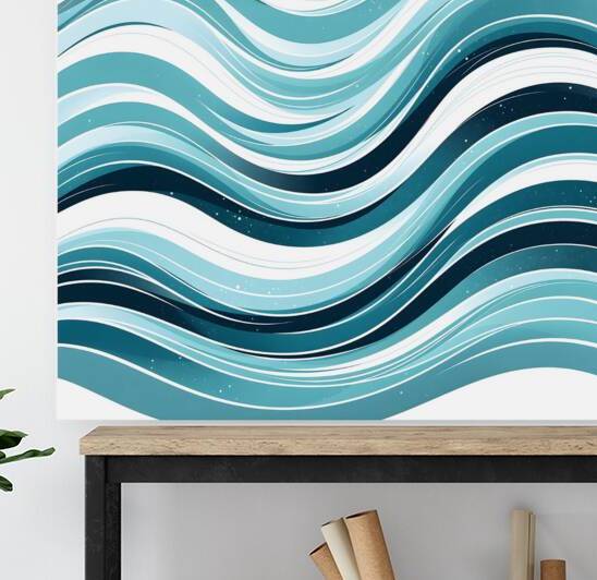 Ocean Pulse Abstract Wave Rhythm Energy by HASAG