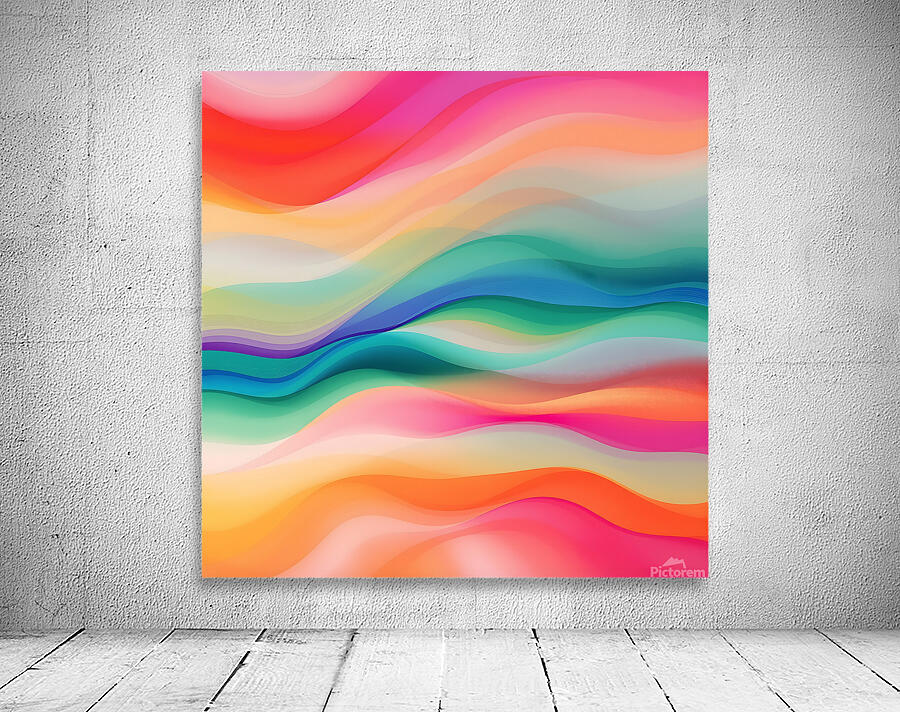 Vibrant Abstract Color Fields Flow Harmony Wall Preview