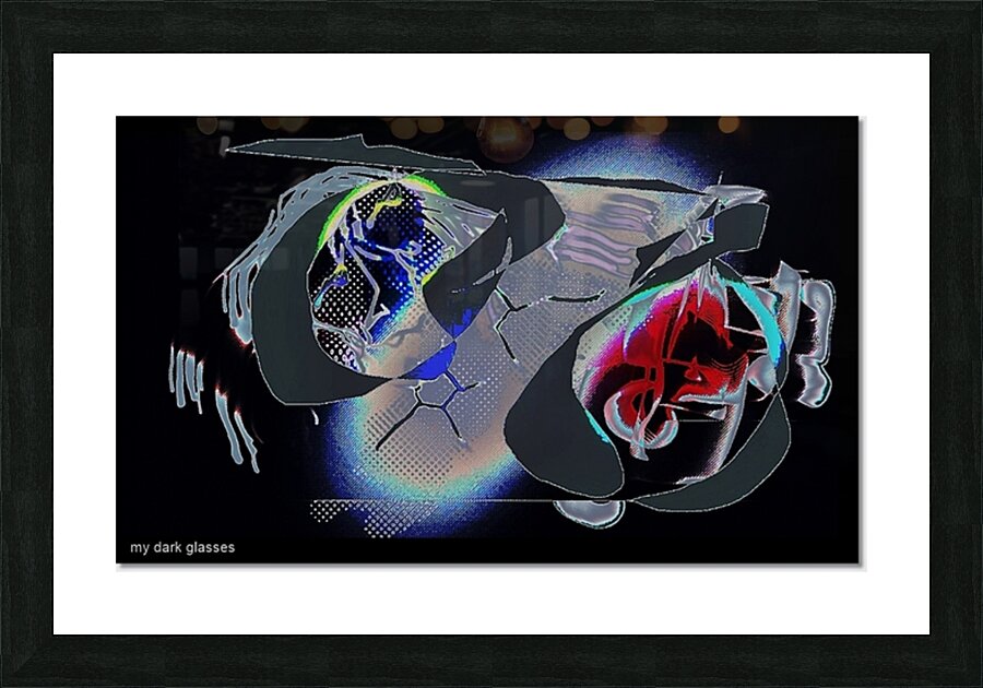 3. my dark glasses Picture Frame print