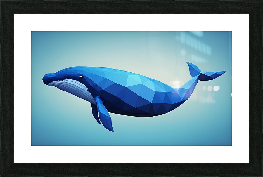 Baleine bleue  Picture Frame print