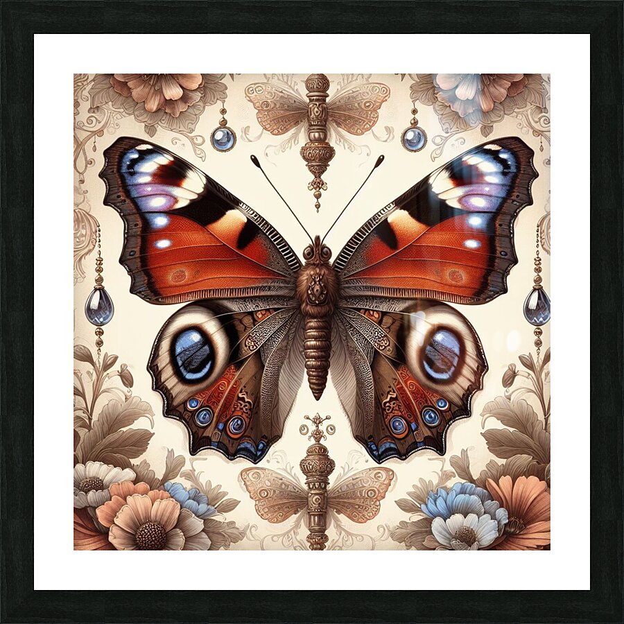 papillon  Picture Frame print