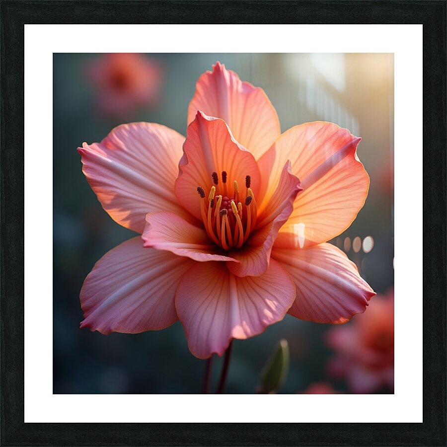 Flux Dev Create a series of artistic flower image Picture Frame print