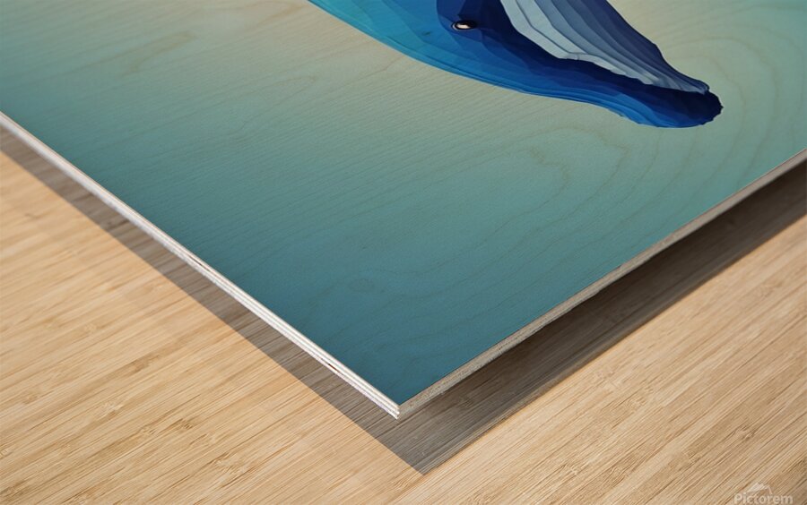 Baleine bleue  Wood print