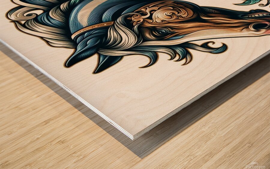 art cheval Wood print