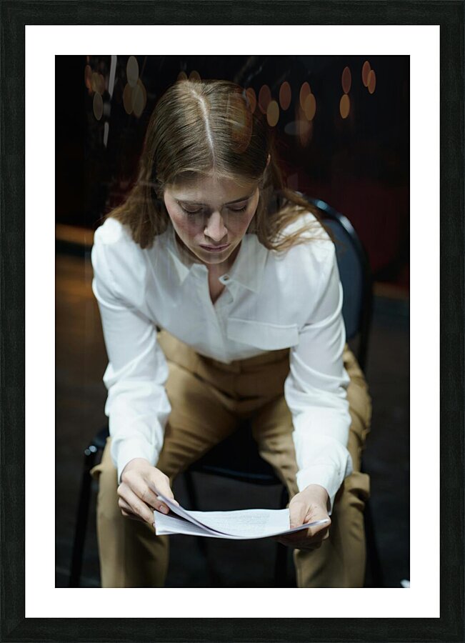 Actress Reading Picture Frame print