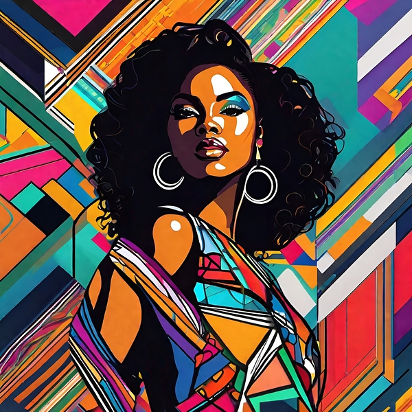 Colorful Abstract Portrait 4 Digital Download