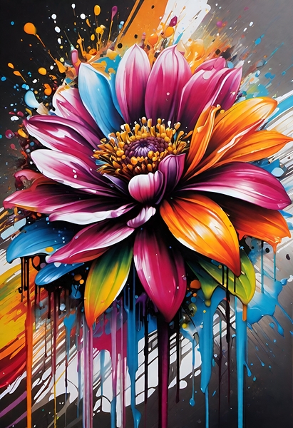 Colorful Floral Art 35 Digital Download