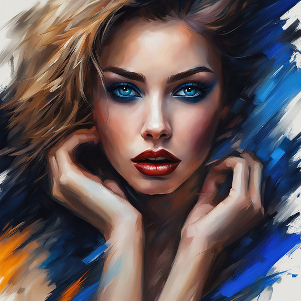 Painted Portrait 22 Digital Download