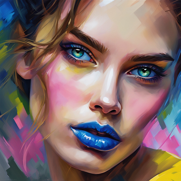 Painted Portrait 34 Digital Download