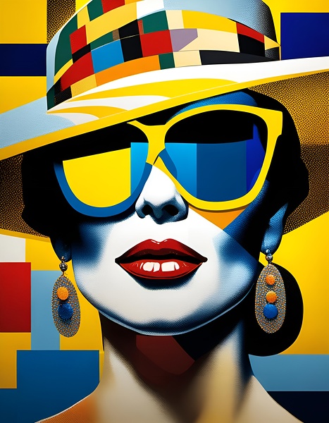 Sunny Lady in a Stylish Hat 6 Digital Download