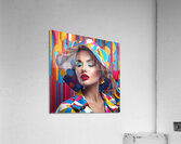 Colorful Abstract Portrait 80 Acrylic Print