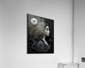 Surreal Stone Profile with Eye Moon Acrylic Print