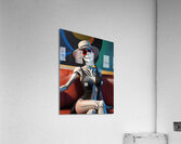 Skeletal Serenade A Hauntingly Elegant Portrait Acrylic Print