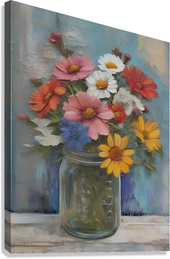 Flowerful Vase 61 Canvas Print