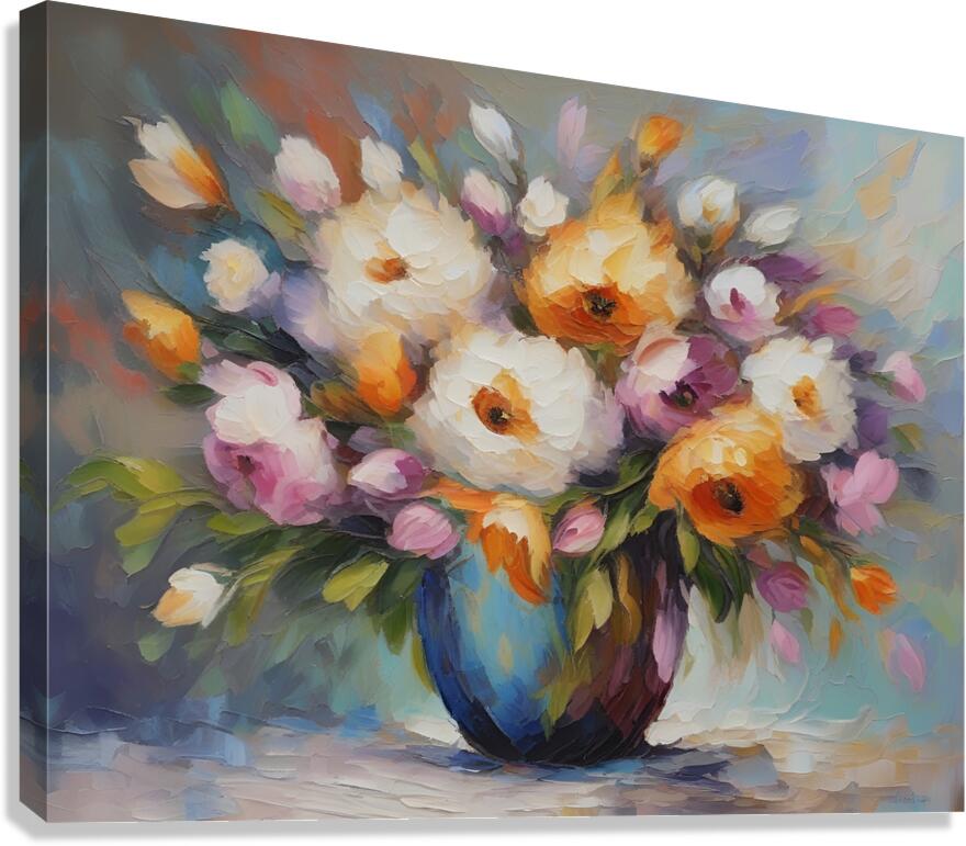 Flowerful Vase 158 Canvas Print