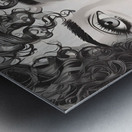 Curly Hair Character Design 6 Metal print