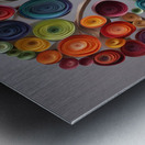 Colorful Paper Tree 12 Metal print