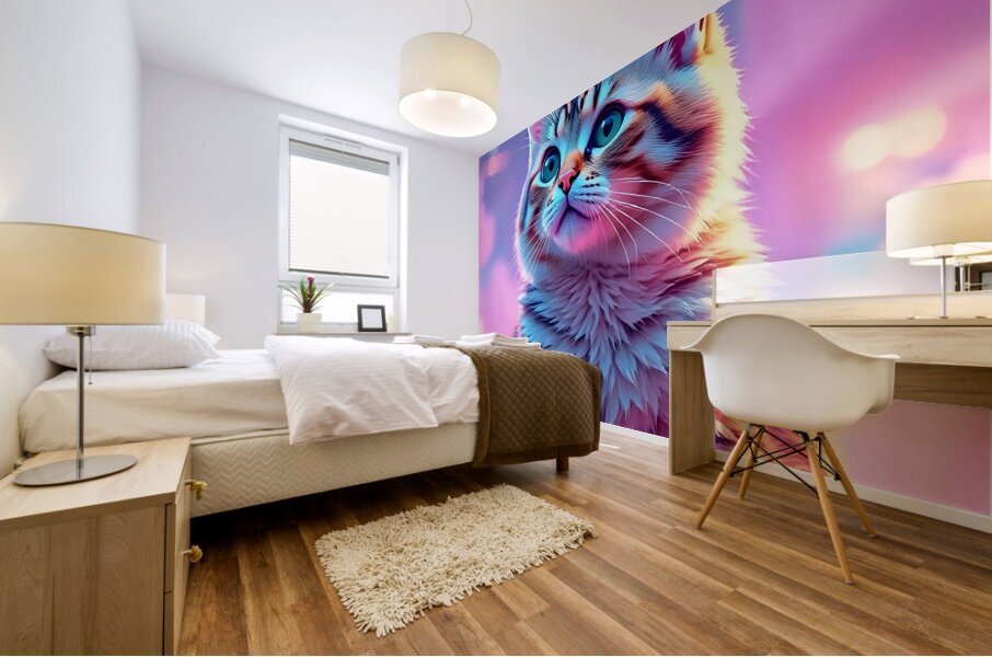 Pastel Cat 36 Mural print
