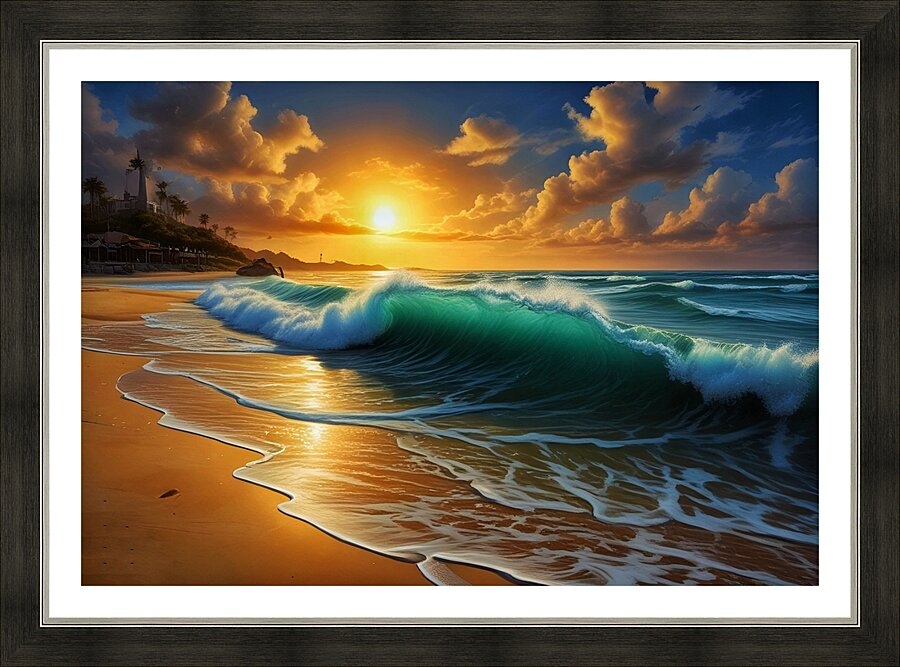 Golden Hour on the Shore 2 Picture Frame print