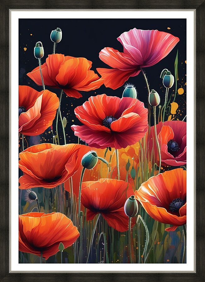 Floral Spectrum 12 Picture Frame print