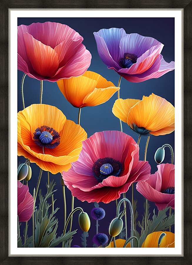 Floral Spectrum 5 Picture Frame print