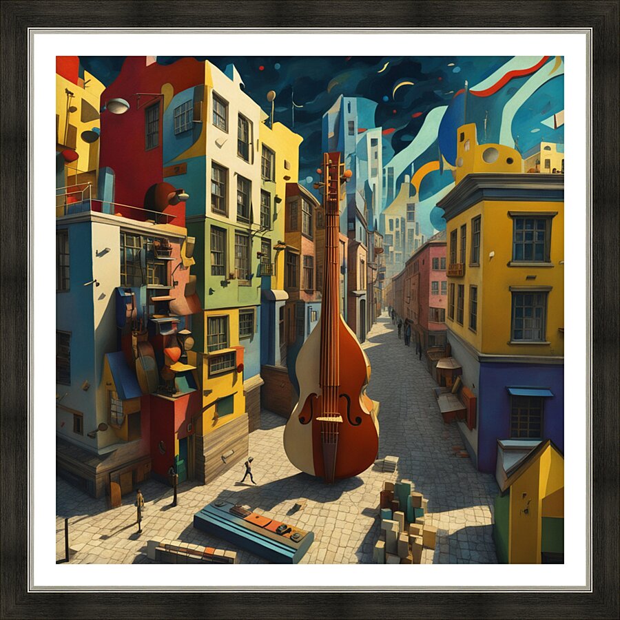 A Musical Cityscape 15 Picture Frame print