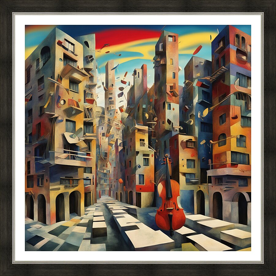 A Musical Cityscape 31 Picture Frame print