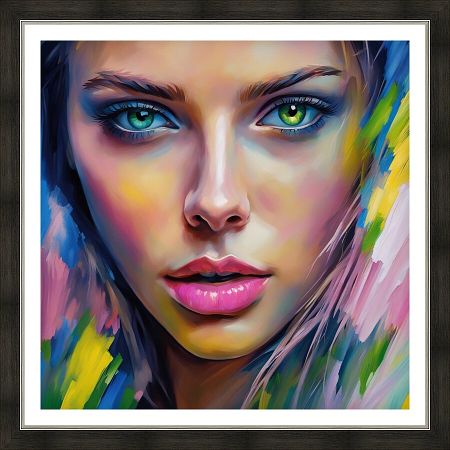 Painted Portrait 37 Picture Frame print