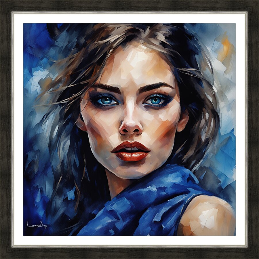 Painted Portrait 24 Picture Frame print