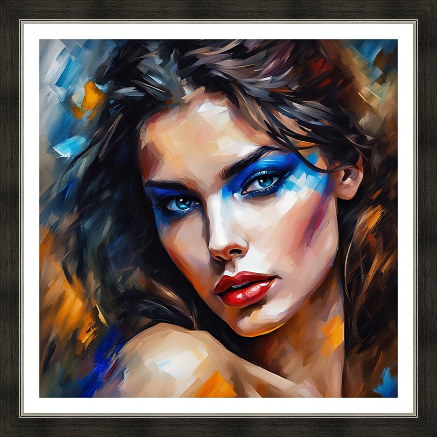 Painted Portrait Picture Frame print