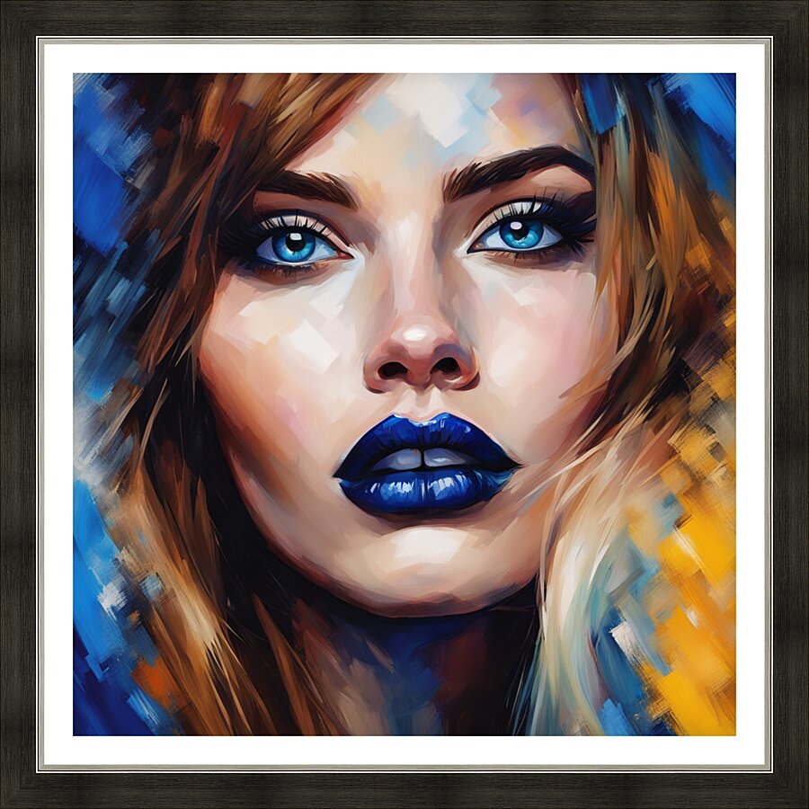 Painted Portrait 13 Picture Frame print