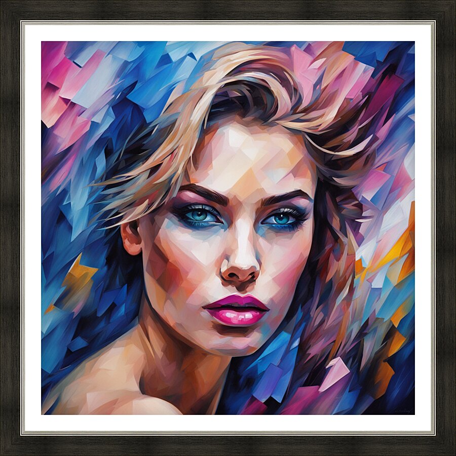 Painted Portrait 30 Picture Frame print