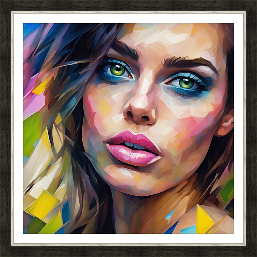 Painted Portrait 38 Picture Frame print