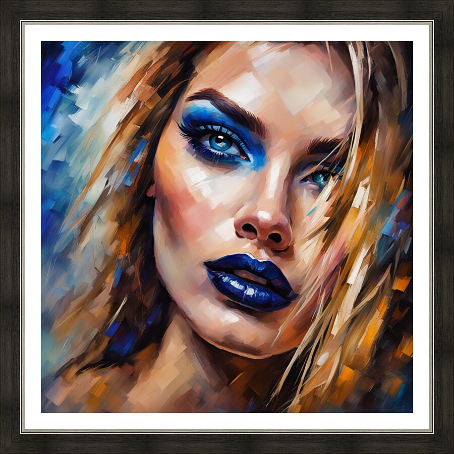 Painted Portrait 8 Picture Frame print