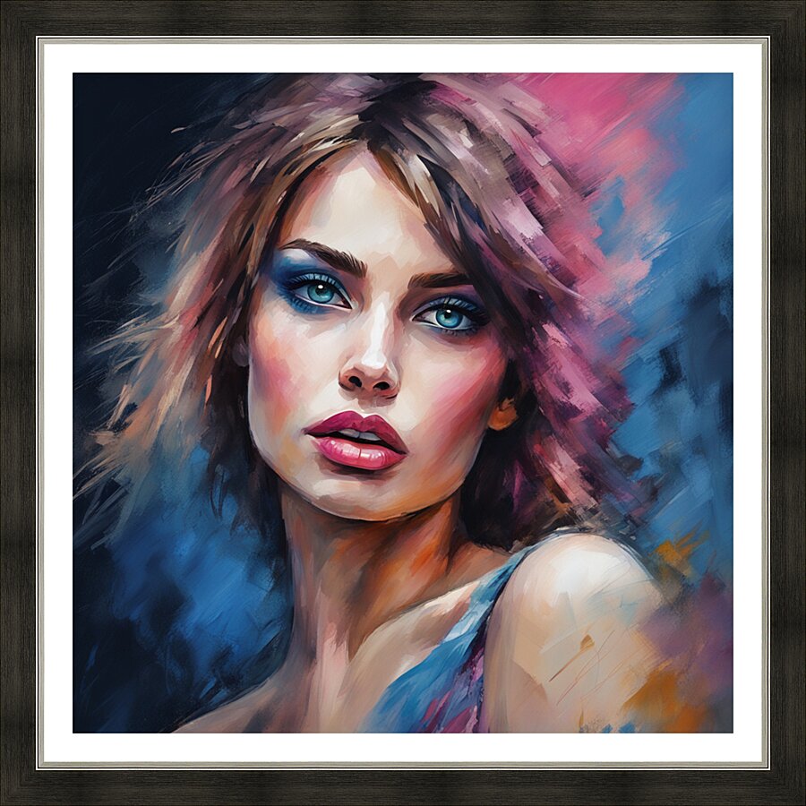 Painted Portrait 29 Picture Frame print