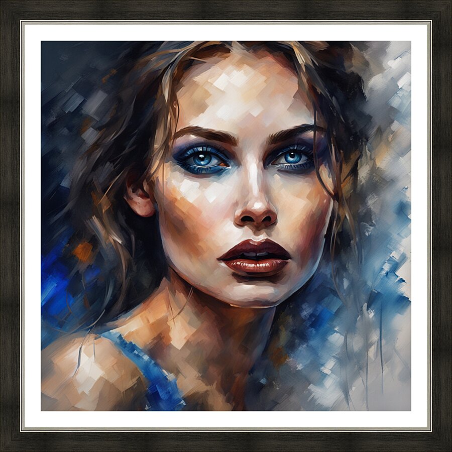 Painted Portrait 26 Picture Frame print