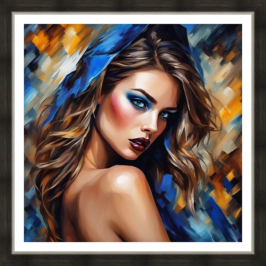 Painted Portrait 15 Picture Frame print