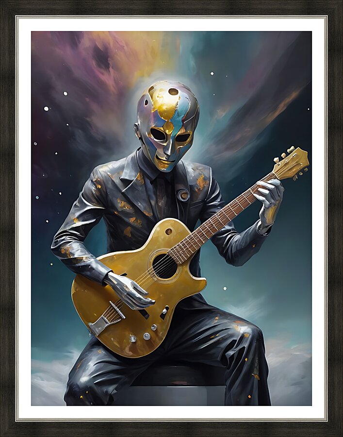 Guitar Ghost 5 Picture Frame print