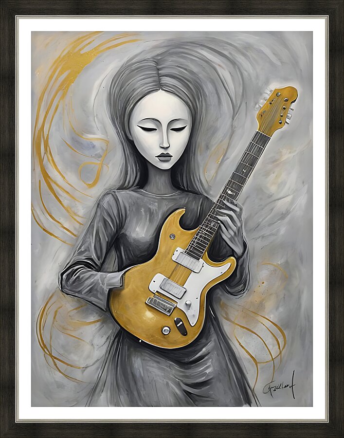 Guitar Ghost 18 Picture Frame print