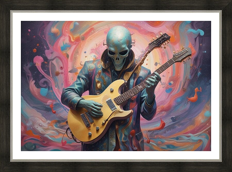 Guitar Ghost 27 Picture Frame print