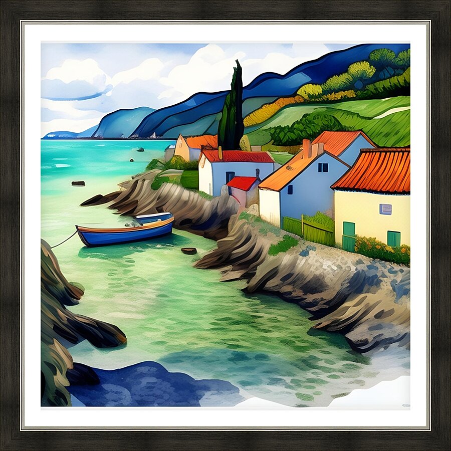Village by the Sea 14 Picture Frame print