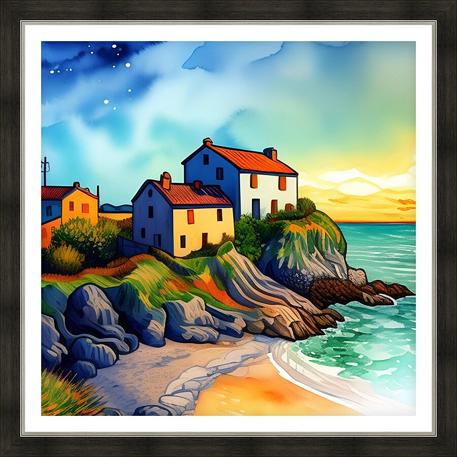 Village by the Sea 13 Picture Frame print
